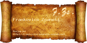 Frankovics Zsanett névjegykártya